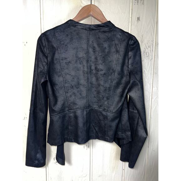 Cynthia Rowley Cardgian Jacket Womens Medium Moto Faux Suede Open Cascade - Picture 5 of 8